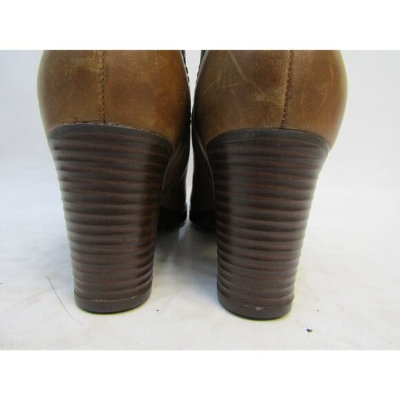 Clarks Womens Sz 7 M Brown Leather Zip Ankle Fashion Boots Bootie - Picture 8 of 11